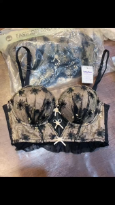 Áo corset 4 xương ren hoa lưới mềm cao câp mút vừa có gọng mẫu xinh xắn