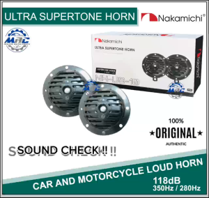 Nakamichi ULTRA SUPERTONE Horn NH-UHS-10 350Hz / 280Hz 12 Volts 118dB 5Amps loud horn for Motorcycle Car and SUV