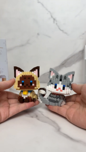 Mini Cute Cartoon Cat Nano Bricks Meow Meow Building Blocks Toys Birthday Gift Cute Model Desktop Decoration Bricks Kucing Pets