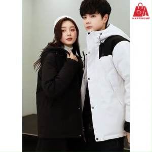 Winter Jacket Men Woman Down Parka Warm Windbreaker Coat Lightweight Windproof Puffer Winter Down Jacket Woman Plus Size Winter Wear for Outdoors Anti-Pilling Water-resistant Warm Jacket Baju Sejuk Lelaki Jacket Tahan Sejuk Baju Winter Down Jacket 羽绒服