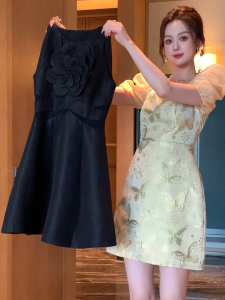 ZYHT EraVogue Váy nữ Váy đen Váy vành chữ A Váy không tay Váy công sở Váy Hiso Váy cổ điển Váy công sở Váy dự tiệc Váy dạ hội 9826