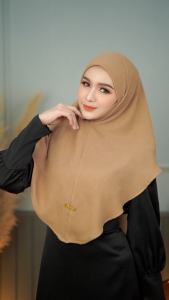 ผ้าคลุมฮิญาบหน้าตุรกี คละเนื้อผ้า สวมสำเร็จ มีคาง ทรงหน้าสวย โทนสีพื้น HM26วาริสมุสลิม