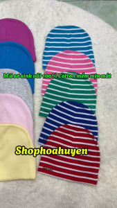 Mũ cho bé sơ sinh Vải 100% Cotton mềm mịn mát thấm hút co giản tốt cho bé - Nón bé sơ sinh 0-8 tháng Fany