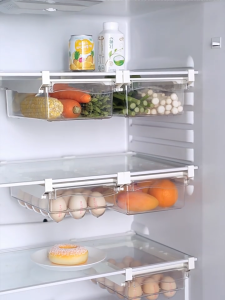 Refrigerator Drawers Egg Holder Fridge Organizer Freely Pullable Egg Storage Box Fresh Container