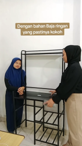 Partyhouse SK-B Rak Minimalis / Meja Dapur / Meja Kompor/ Meja Racik/ Rak Dapur Rak Panci Oven Microwave / Rak Penyimpanan Rumah Tangga