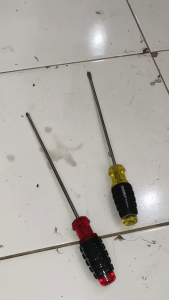 Paket obeng gagang karet plus minus 10” TEKIRO X MY HAND set 2pcs