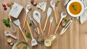 NEW SPATULA SILICONE Set 17 Pcs/Alat Masak UTENSIL PREMIUM KITCHEN FULL SET/Alat Masak Tumis Goreng