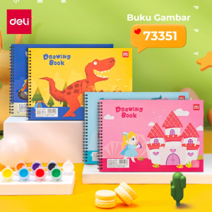 Deli Cute Painting Book / Buku Gambar Design Lucu 100g 30 lembar 73351