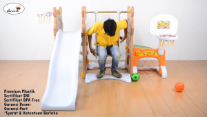 Labeille KC 523 C 5in1 Panda Perosotan Ayunan Gawang Ring Bola Basket