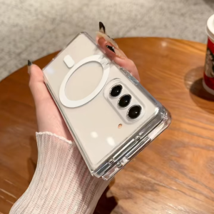 🇹🇭THSO เคสมือถือ Magsafe เคสใส แม่เหล็ก Samsung Galaxy Z Fold 3 4 รองรับที่ชาร์จไร้สาย Magnectic TPU เคสกันกระแทก ส่งจากไทย
