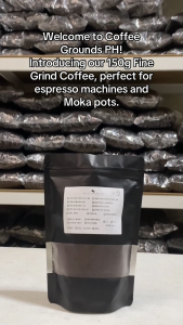 Coffee Grounds PH - Premium Barako 150g FIne Grind Dark Roast | Organic Coffee in Resealable Pouch For Coffee Maker