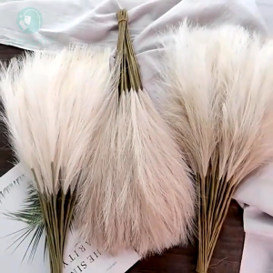 10pcs Fluffy Pampas Grass Fake Reed Simulated Artificial Flower boquette for Birthday Party Decoration