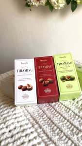 Beryls Tiramisu Almond Chocolate with Cheese 150g / 180g Box  - Green Tea Milk White HALAL Coklat