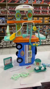 Mainan anak Bus Medical Tool dokter dokter koper tas