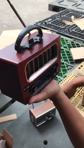 AM/FM Radio  Wooden Case with USB/TF port with bluetooth chargeable full band  KTF-2018