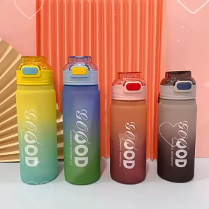 Botol Minum Sedotan Anti Tumpah Model Gradasi Pengunci Flip On 900ml