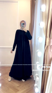Abaya Turkey Hitam 157 Amarta Gamis Hitam Remaja Simpel Muslim Payet Mewah Andinicollection