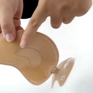 Push Up Breathable Mango Shape Self Adhesive Reusable Invisible Nipple Pad Bra for Women