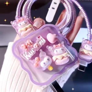 Vỏ bọc bảo vệ cáp sạc cốc sạc trái táo PD18/20W Dây Ngọc COMBO 3 món