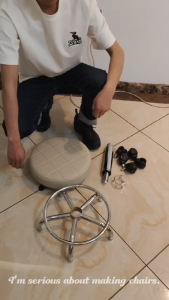 3 Year Warranty Office Stool & Salon Swivel Chair: FUSSIN Adjustable Salon Swivel Chair