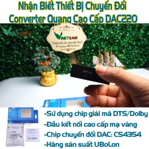 Thiết bị chuyển đổi Converter Quang sang âm thanh cao cấp DAC220 Coaxial to Audio R/F -dc3673