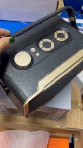 ลำโพงบลูทูธ รุ่นM300 รองรับ AUX/TF/USB แถมไมค์ลอย 2ตัว มีที่หิ้วพกพาง่าย มีสายAUXให้เสียบไมค์สายเพิ่มได้ เสียงเบสแน่น ลำโพงบลูทูธไร้สาย ลำโพงแบบพกพา