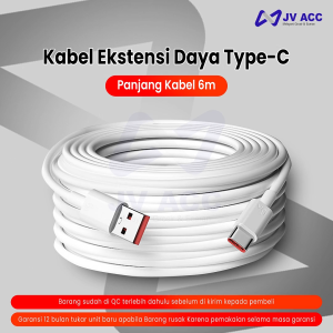 KABEL CHARGER KAMERA CAMERA CCTV TYPE TIPE C PANJANG KABEL 6 METER