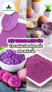 Bột khoai lang tím sấy lạnh 100g ( Bột hữu cơ tạo màu bột ăn dặm cho bé) - Chợ Thảo Dược Việt