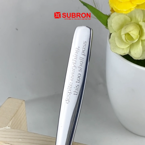 SUBRON 3Pcs Sendok Garpu Makan Buah Dessert Teh/Kopi Stainless Tebal