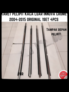 Innova CHROME 2004-2015 Outer Glass Pleated Rubber ORIGINAL 1SET 4PCS ORIGINAL Toyota Auto Parts