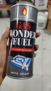 Gas Wonder Fuel cooker refill portable mini kaleng 220 gr untuk kompor gas portable mini