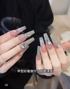 C1 C2 C3 Long Half Nail Tips 240pcs Nail art long C arc super long water pipe thin T-shaped water drop oval extension