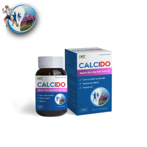Calcido bổ xung canxi Vitamin D3 & K2 (MK7). Hạn chế tình trạng loãng xương (lọ 60v)