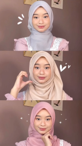 Paket Hemat Hijab Segiempat Voal Free Ciput Arab Tali
