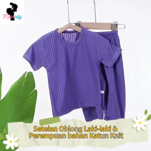 Setelan Baju Lengan Pendek Celana Panjang Anak Laki Laki Perempuan