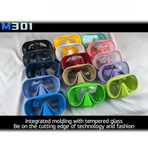 Freediving Snorkeling Diving Frameless Mask and Case - Fins To Go
