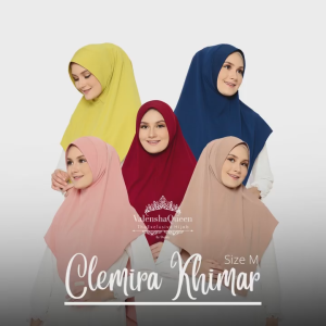 KHIMAR CLEMIRA VALENSHAQUEEN HIJAB SIZE M KERUDUNG JERSEY PREMIUM MINI
