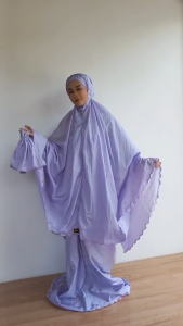 Malaikamoza Mukena Parasut Bordir Pinggir
