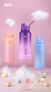 Mr Ric Fantasy Series 40oz Hydration Vacuum Flask Spout Lid Wide Mouth Insulation Double Wall Insulated Water Bottle Hot & Cold Tumbler with Free Silicone Boot BPA Free