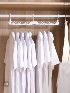 Folding Clothes Hanger With Multi Hook Wet Dry Dual