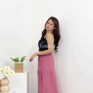 Netta Long Skirt Rok Panjang Airflow OOTD by Clashe