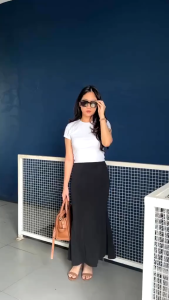 Lunar Mermaid Skirt - Mermaid Skirt - Rok Flare Wanita - Rok Mermaid Basic Polos - Mermaid Maxi Skirt Rok Panjang Wanita