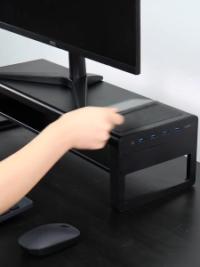 VAYDEER Aluminum Wireless Charging USB 3.0 Monitor Riser Stand Computer Base Stand with USB3.0 Hub Laptop Stand