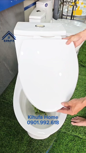 Nắp Bồn cầu Đóng Rơi Êm thay thế chuẩn đẹp cầu HẢO CẢNH nắp bàn cầu Trắng Cao Cấp Chống Bám Bẩn N16HC