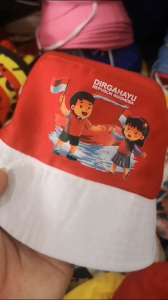 BUCKET ANAK  PEREMPUAN LAKI LAKI KEMERDEKAAN HUT RI 17 AGUSTUS FREE BORDIR NAMA