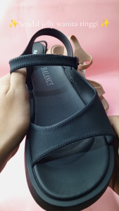 sandal wedges wanita tali belakang 2023-w8 sandal wanita import terbaru