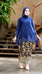 Setelan Kebaya Azkia Modern / Kebaya Wanita / Kebaya Wisuda Tulle