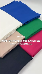 [PER 05M] Kain Bahan Katun Cotton Poplin Kahatex Premium Lebar 150 cm Polos Polosan ECER 1/2 METER METERAN 50 CM CENTIMETER