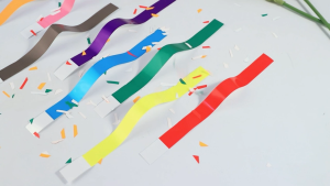 100 Pcs Waterproof Wristbands Paper Ticket Bar Identity Disposable Wristbands Multifunctional Party Bracelets Wrist Bands