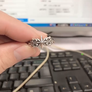 Cincin Pria Bintang Polaris / Polaris Star Gaya Vintage Model Terbuka